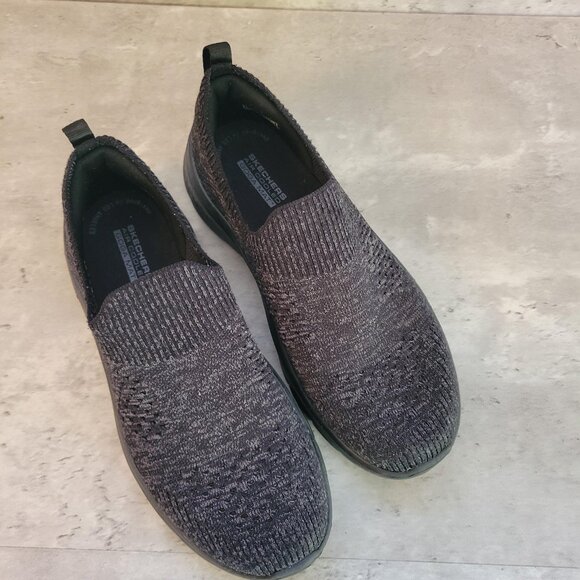 Skechers Black Knit Slip-On Sneakers - Picture 9 of 14